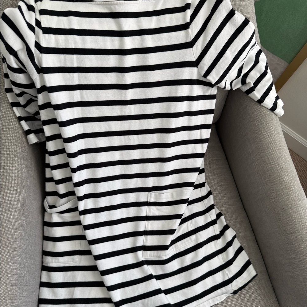 Hatch the Nines Black and White Striped Maternity Dress Size Medium